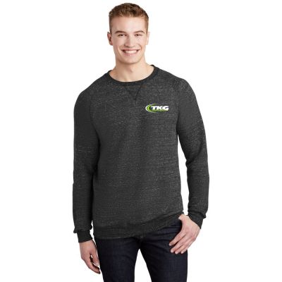 JERZEES Snow Heather French Terry Raglan Crew #2