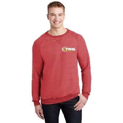 JERZEES Snow Heather French Terry Raglan Crew