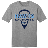 Hawks Lacrosse Sport Gray Cotton Tee