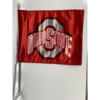 Ohio State Mini Flag and Pole