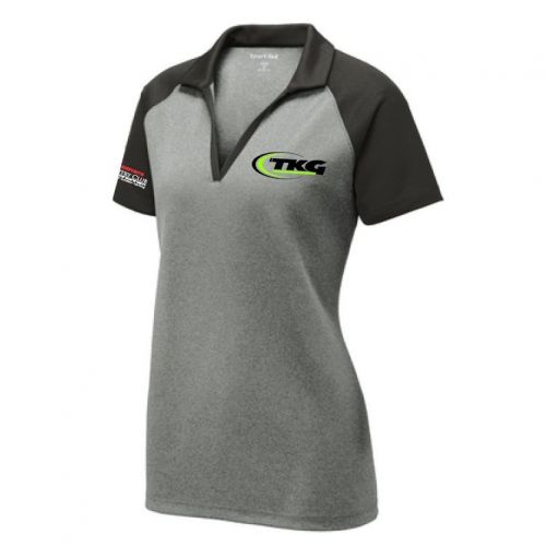 TKG Ladies PosiCharge RacerMesh Raglan Heather Block Polo