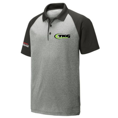 TKG PosiCharge RacerMesh Raglan Heather Block Polo